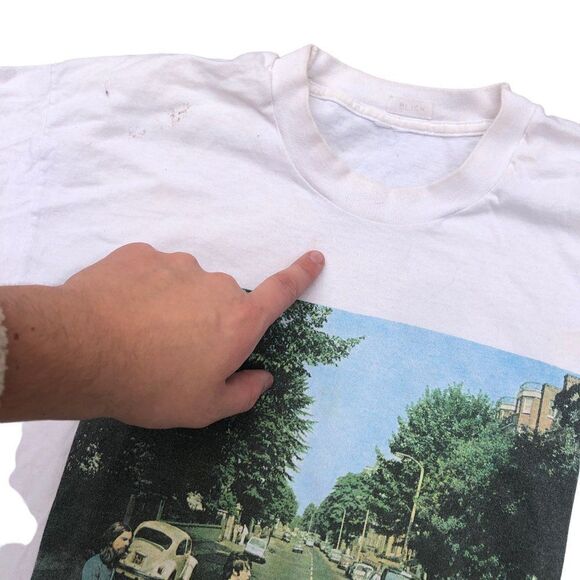 VINTAGE DATED 1990 Abby Road The Beatles T Shirt Large Double Sided - Picture 12 of 12